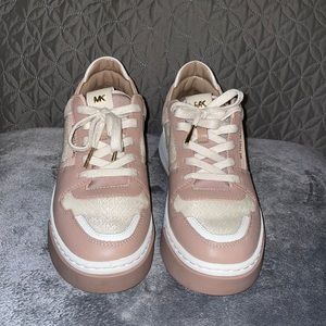 Michael Michael Kors Pink and White Lace Up Sneakers